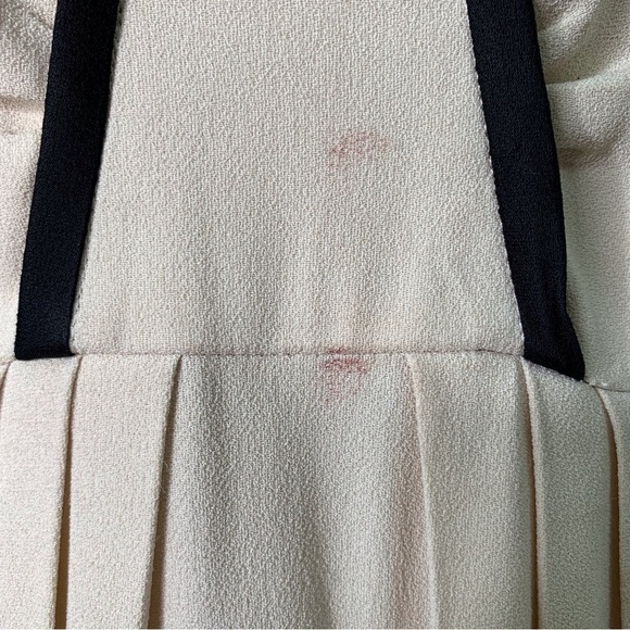 Temperley Women's Shift Cocktail Dress Cutout Detail Cream/Black Size 4 Wedding - Picture 6 of 16